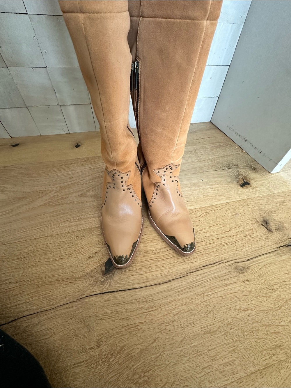 Like new Spell Fringe Over-the-Knee Evie Boot - Tan - Picture 10 of 12